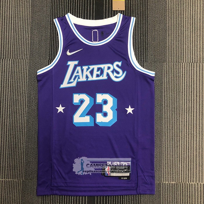 Camiseta Los Angeles Lakers Kobe Bryant NO 23 Ciudad Edition 2021-22 Violeta